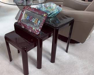 Powell Black Lacquer Nesting Tables!