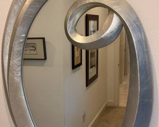 Large Contemporary Champagne Finish Mirror!

