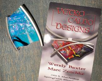 Blue & Silver Pendant Vetro Caldo Designs