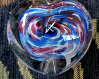 Signed Art Glass Paperweight. See Next Pic for Signature!