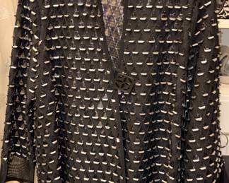 Joseph Ribkoff Blk Silver Evening Jacket!