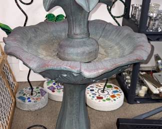 Electric Resin Water Bird Bath!
