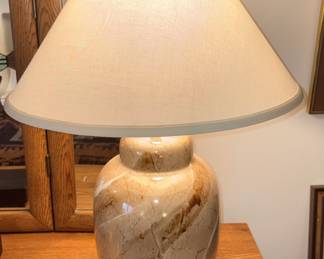 Pearlized Marble Ceramic Lamp!