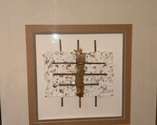 Framed Matted Paper/Fabric Art!
