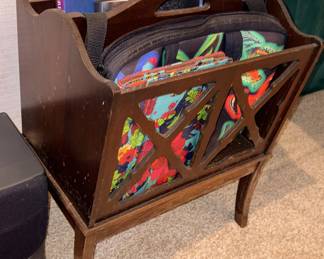 Vtg Wood Magazine Rack!
