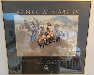 Framed & Matted Frank C. McCarthy Hand Signed Museum Poster!