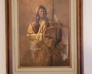 Howard Terpining Matted & Framed Native American Print!
