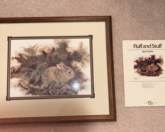 Fluff & Stuff Framed, Matted & Signed Print by Jean Vietor!

