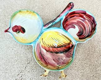 Vtg Chicken Divided Dish Italy!