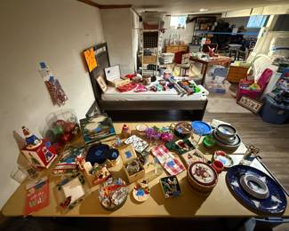 Twin bed and Christmas galore