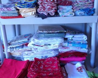 Tablecloths and Napkins.  Many made in Italy