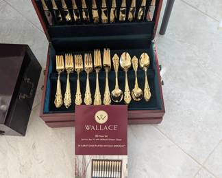 Wallace Flatware Antique Baroque service for 12