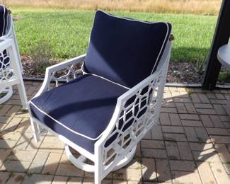 2 sets of Barclay Butera for Castelle Table and 4 swivel rockers