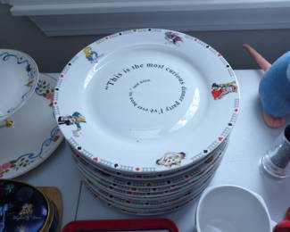 Paul Cardew Design Alice in Wonderland dinner plates set of 12