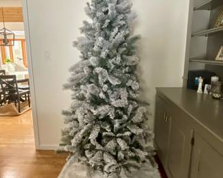 Flocked Christmas tree