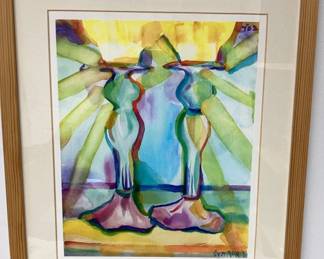 Sheva Chaya Shaiman Signed Print Shabbos Lights 