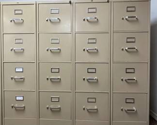 4 HON Metal 4 Drawer File Cabinetno Keys