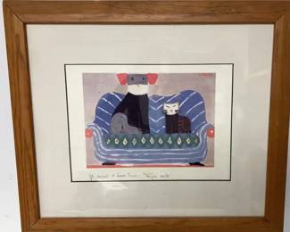 Signed Framed Lithograph Laura Fiume