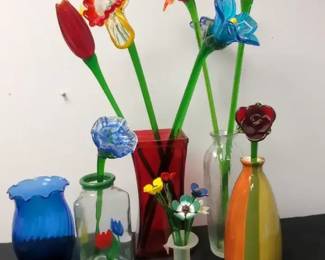 Blown Glass Flowers 