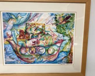 Sheva Shaiman Signed Print Noahs Ark 