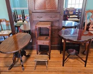 Miscellaneous Victorian furniture items.