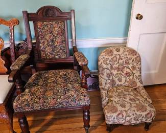 Victorian study chair. Victorian child's chair.