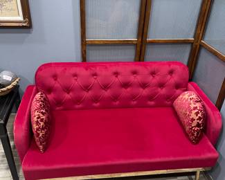 Gorgeous Red Velvet Sofa (a Must See 👀)