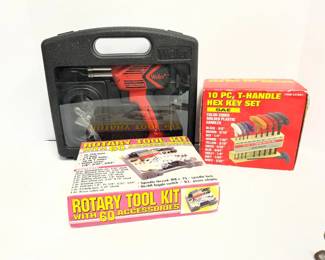 Rotary Tool, Weller Soldering Gun, and THandle Hex Key Set