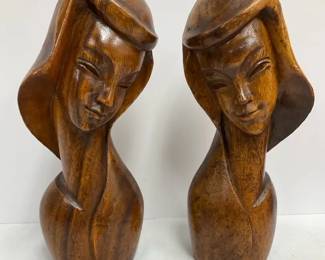 Vintage Wooden Madonna Statues