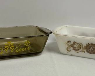Vintage Glassbake Loaf Pans