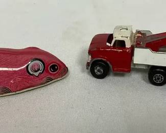 Vintage Metal Mouse Matchbox Series 71 Tow Truck