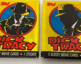 Two Packs 1990 Topps Dick Tracy Movie Trading Cards