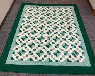 Quilt With Green Tones