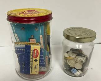 Vintage Sewing Items Buttons Fasteners