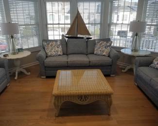 Cozy living room furnishings - couch, loveseat & chair