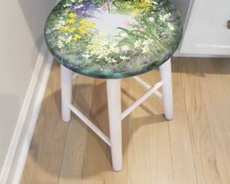 Hand-painted stool
