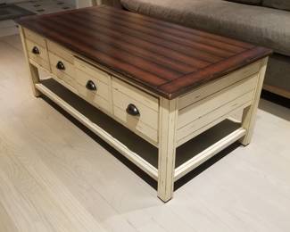 Coffee table on wheels
