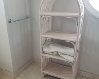 Wicker & rattan etagere