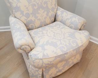 Upholstered swivel chair detail
