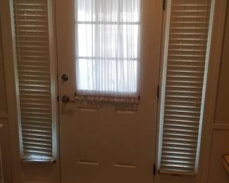 Entry door with two side lights - interior view