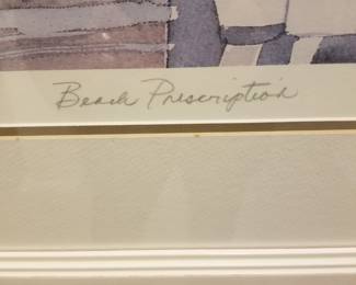 Beach Prescription by C. King signed & numbered print 68/200