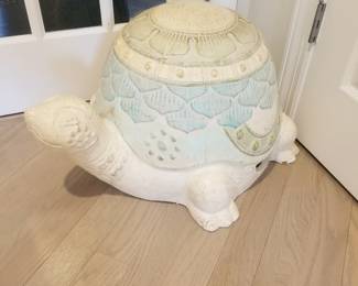 Terracotta turtle stool