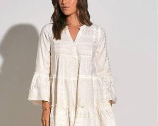 elan gold cream dress