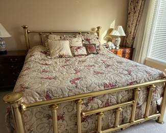 Brass Framed Queen Bed 