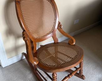 Caned Back Rocking Chair 
