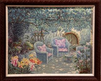 Landscape Still Life. Oil on Canvas. Signed Boris. Canvas Measures 30" x 24". Photo 1 of 2. 