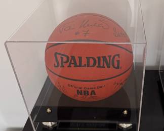 1995-1996 Chicago Bulls Autographed Basketball -- Missing Some Signatures. 