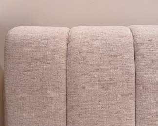 CB2 Forte Channeled White Performance Fabric King Bed Frame. PRISTINE CONDITION! Measures 82" W x 90" D x 40" H. Photo 4 of 4. 