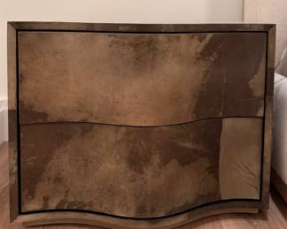 CB2 Curved Nightstand by Brett Beldock in Vellum. Each Measures 25" W x 19" D x 20.5" H. Photo 1 of 3. 