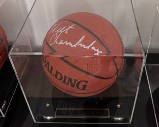 Autographed Wilt Chamberlain Basketball. 